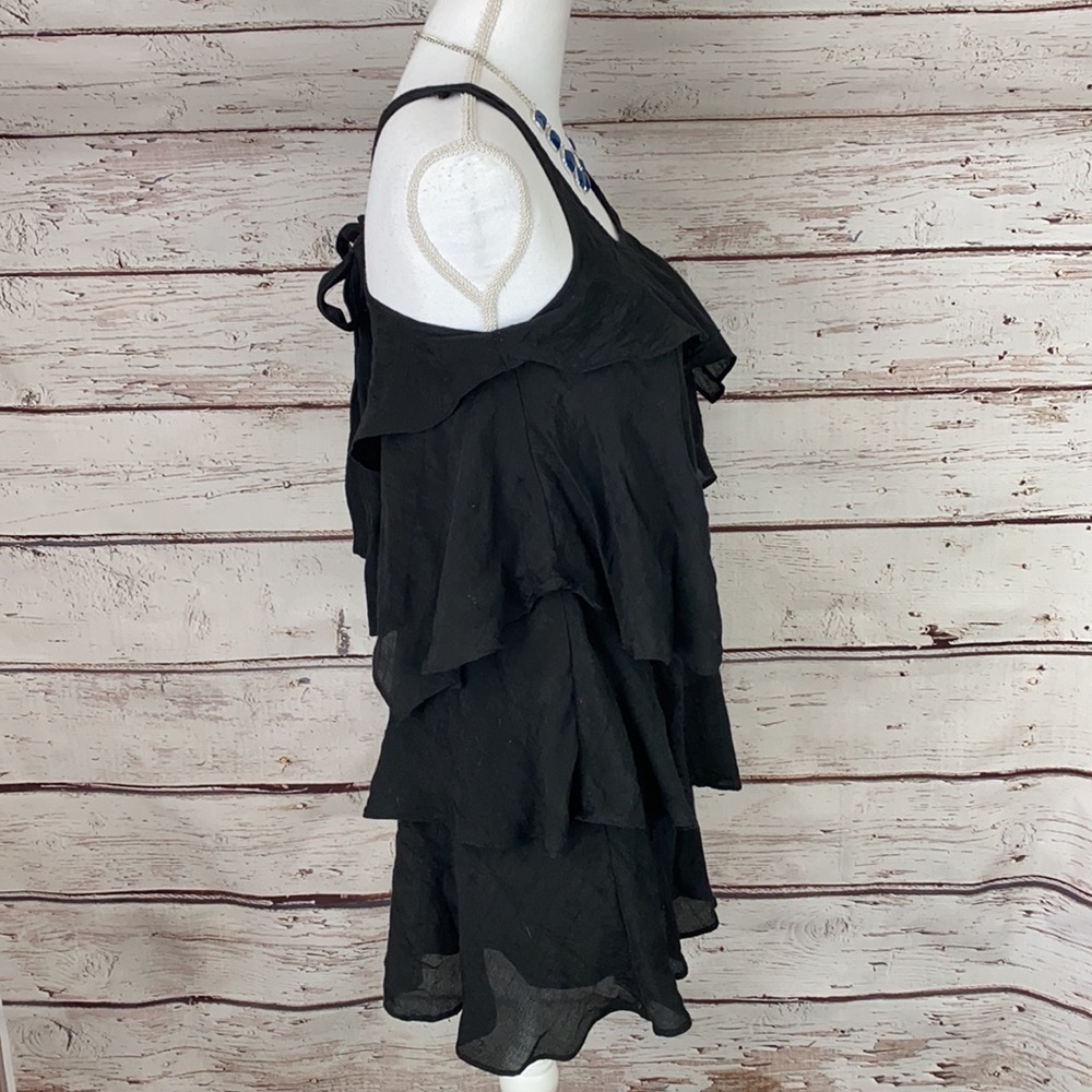 Black Ruffle Dress Size Small - Picture 3 of 9